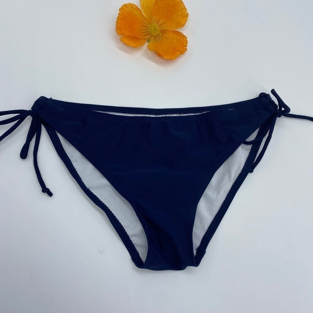 Lanmiya Bikini Bottom Tie Side Swimsuit Small Navy